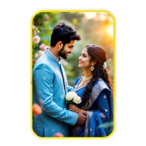 premium golden acrylic printed photo frame – wedding & anniversary gift