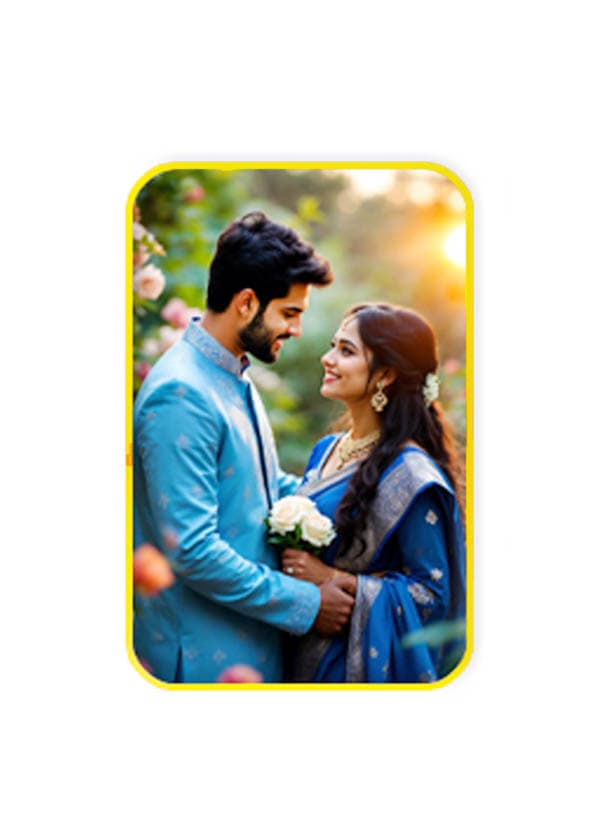 premium golden acrylic printed photo frame – wedding & anniversary gift