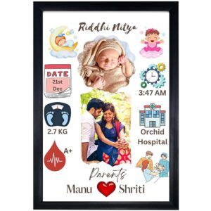 Father Mother New Born Baby Photo Frame