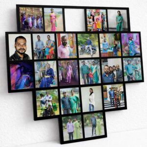 Heart Collage Photo Frame MDF 12x12 Inch
