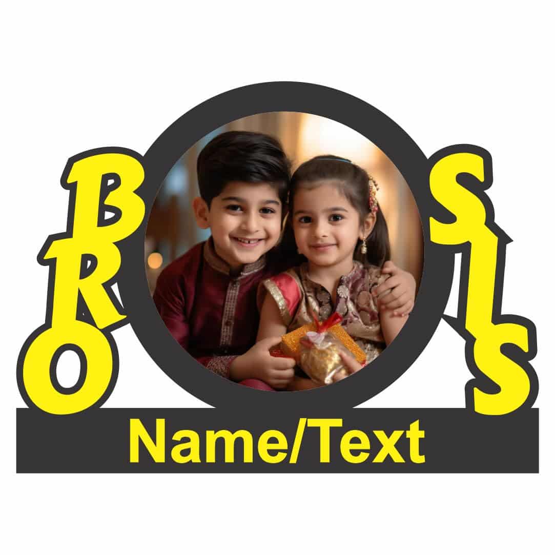 bro & sis photo frame celebrate sibling bond with wooden frame size 8x11