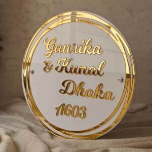 customised acrylic name plate | premium door sign for home & office (9x12" & 12x18")