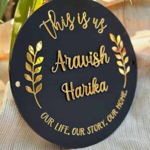 customised acrylic name plate | premium door sign for home & office (9x12" & 12x18")