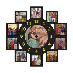 personalized family photo wall clock custom picture clock