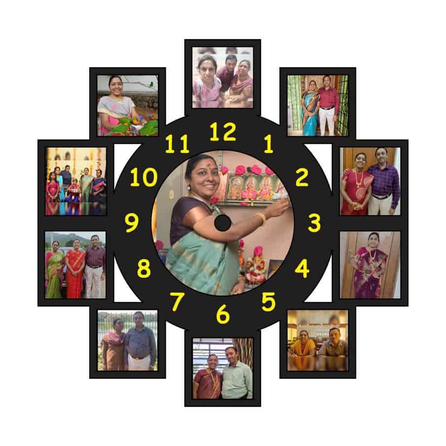 personalized family photo wall clock custom picture clock