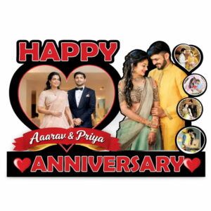 personalized heart cutout photo frame mdf 6mm 12x18 inch romantic wall decor gift