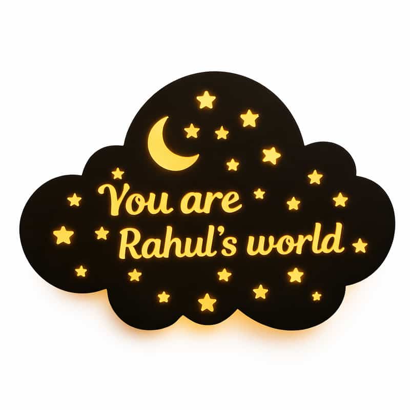 personalized led cloud name light for bedroom wall decor