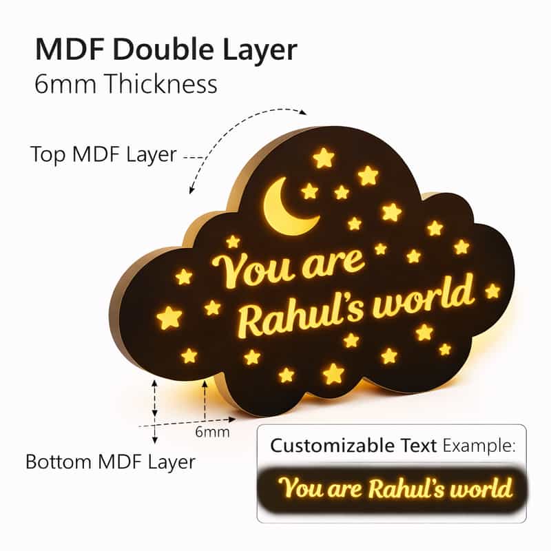 personalized led cloud name light for bedroom wall decor