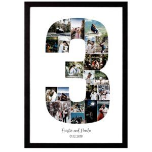 3 anniversiry birthday frame