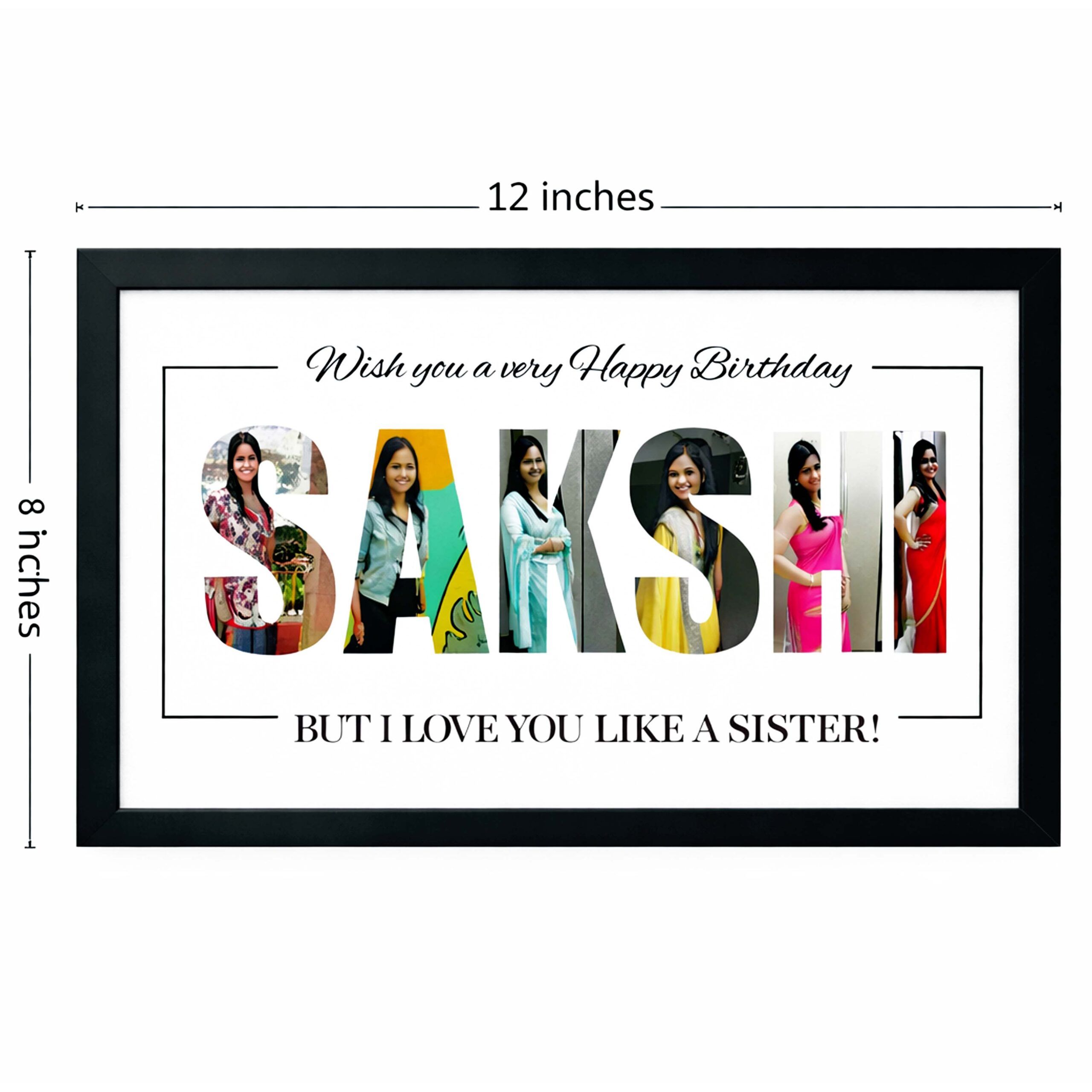 customize name and text Photo frame