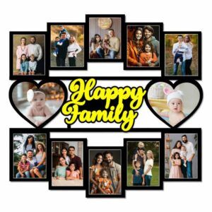 happy family photo collage wall