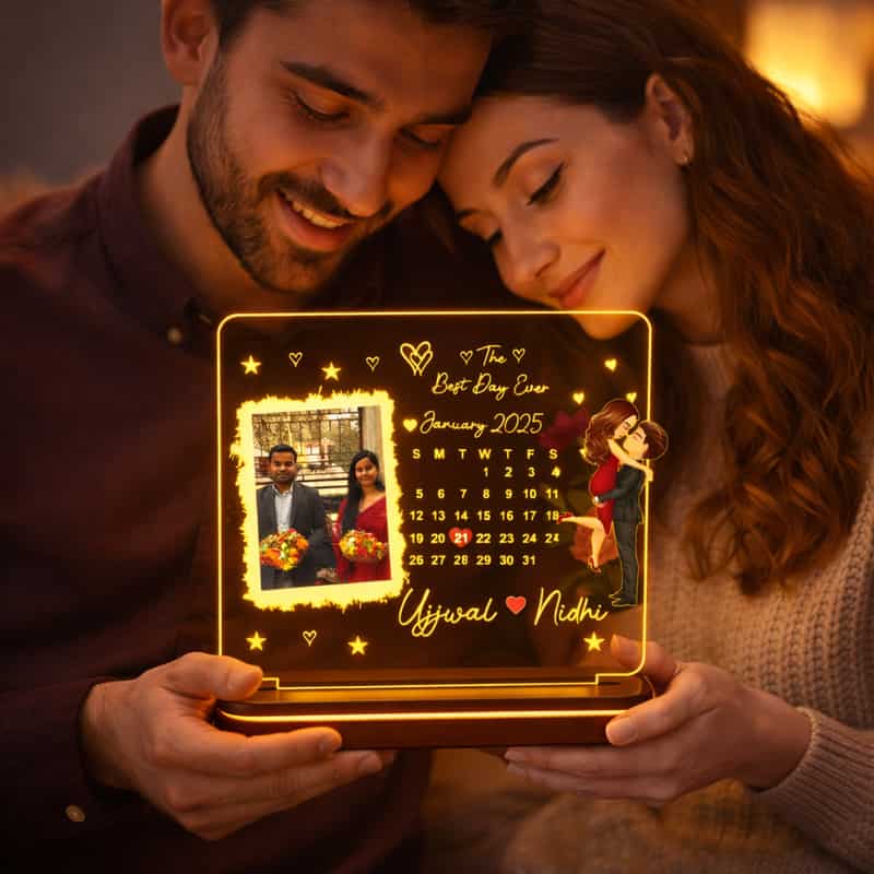 personalized led acrylic photo lamp