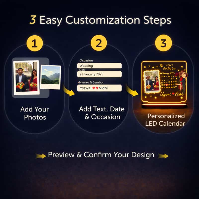 personalized led acrylic photo lamp