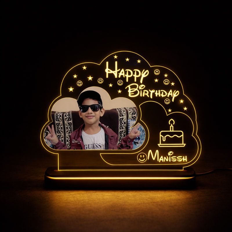 personalized acrylic led birthday photo lamp