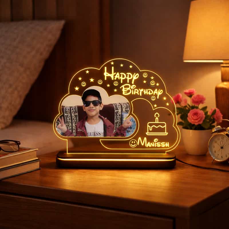personalized acrylic led birthday photo lamp