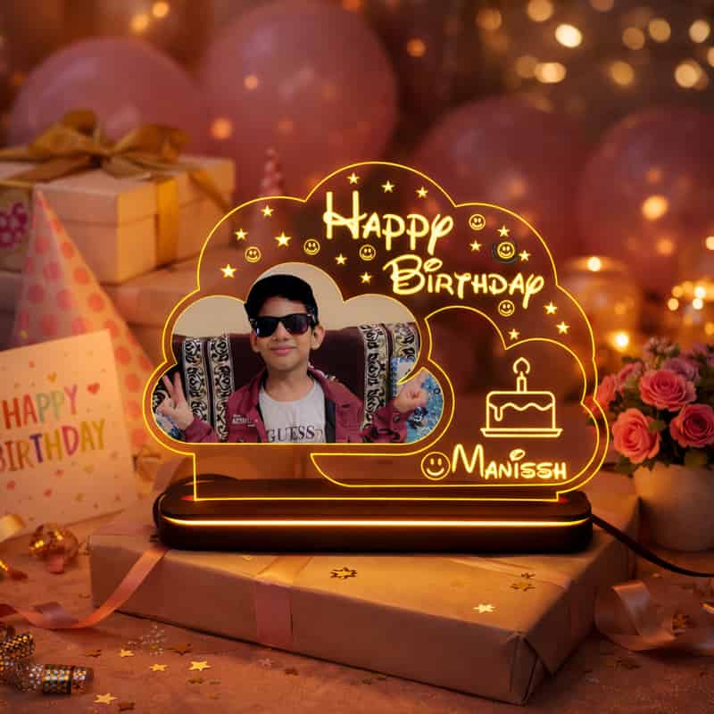 personalized acrylic led birthday photo lamp